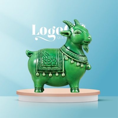Tượng dê gốm sứ Kim Dương Khai Lộc men xanh ngọc lục bảo LG-TLV02 - Ảnh đại diện